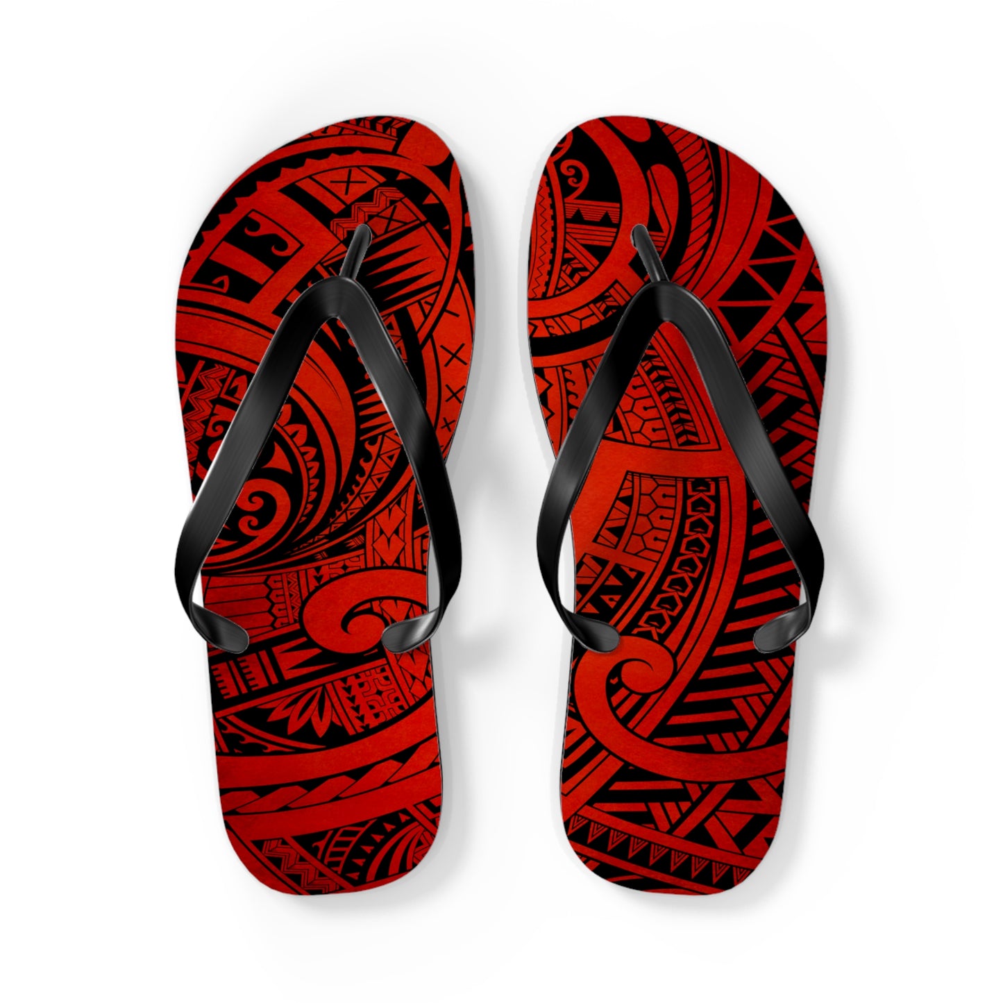 Polynesian Tribal Flip Flops, Summer Footwear, Vacation Sandals, Beach Accessories, Boho Flip Flops