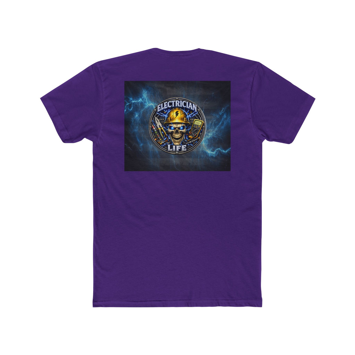 Electrician Life T‑Shirt — Electrician Skull Logo Crew Tee