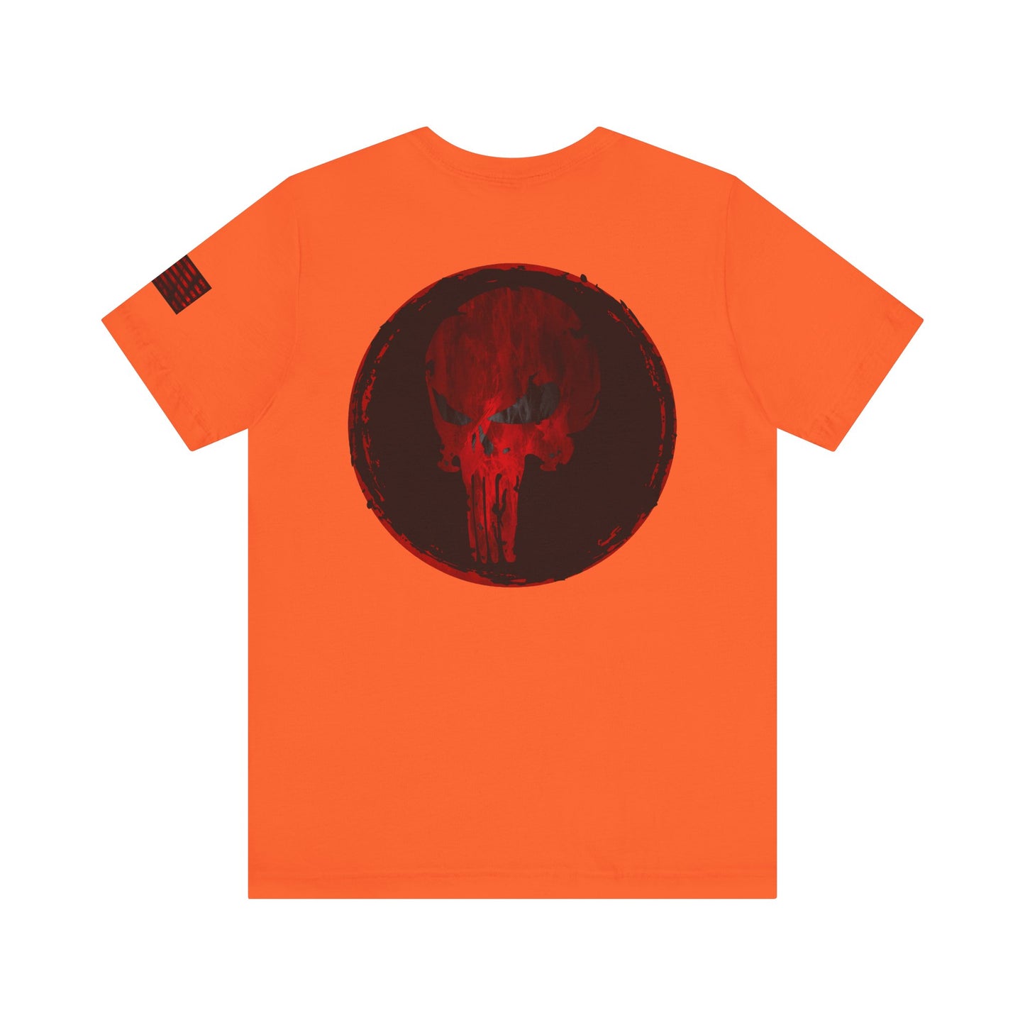 Punisher Skull Red Grunge Distressed Design – Tactical Graphic Art for Shirts, Decals, and Merch
