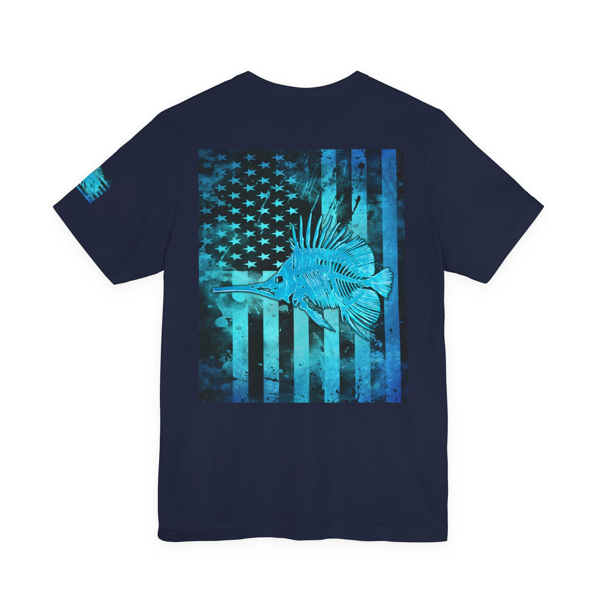 Fishing Angler American Flag Tee, Patriotic USA Shirt, Vintage American Flag