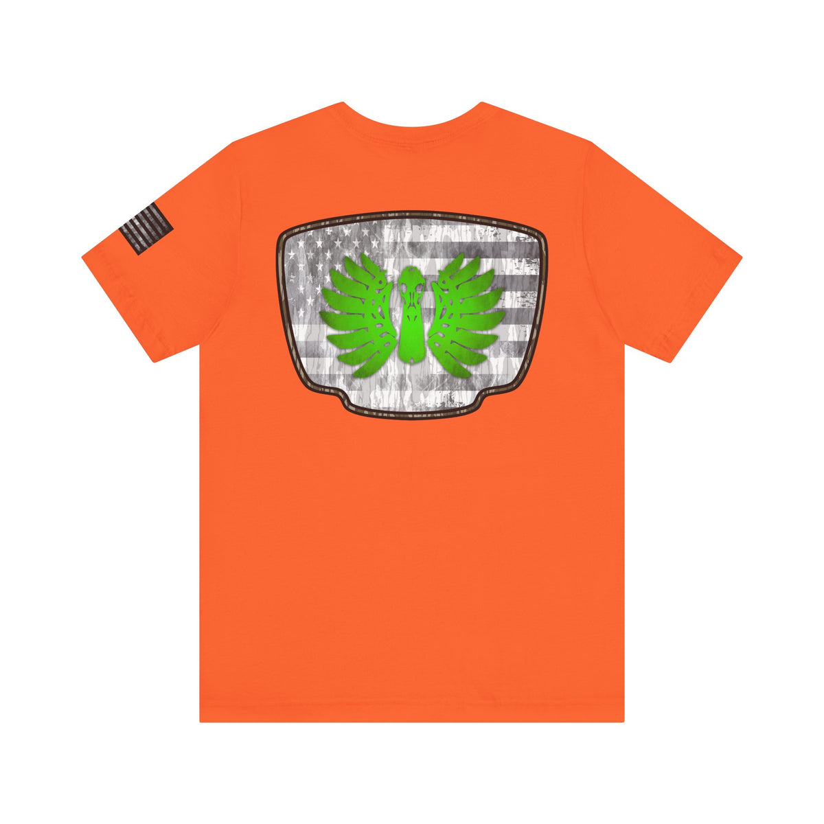 Duck Skull Hunting Badge T-Shirt – Mossy Camo Print, Crossed Guns & Duck Skull Graphic