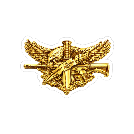Golden SWAT Operator Tactical Freedom Sticker — Die-Cut Outdoor Vinyl
