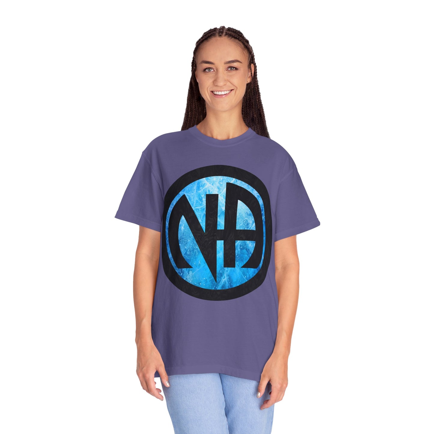 Narcotics Anonymous NA Logo – Blue Ice & Black Recovery Symbol Art T-Shirt, Recovery T-Shirt