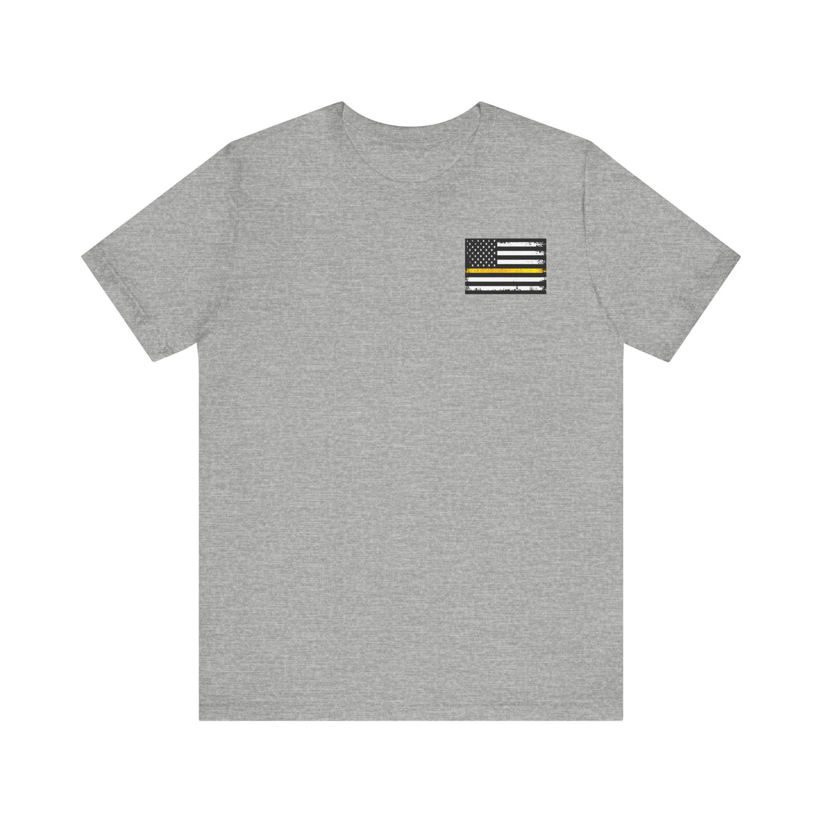 Thin Yellow Line American Flag Tee, Dispatcher Gift, Unisex T-Shirt, 911 Operator Shirt, Patriotic Graphic Tee