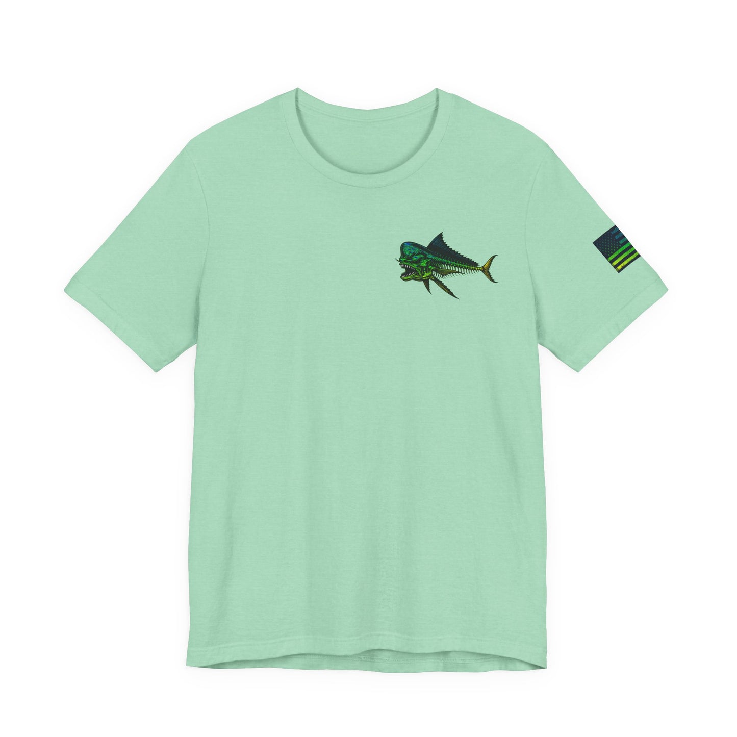 The Mahi Mahi Grunge Tee, Patriotic USA Shirt, Vintage American Flag
