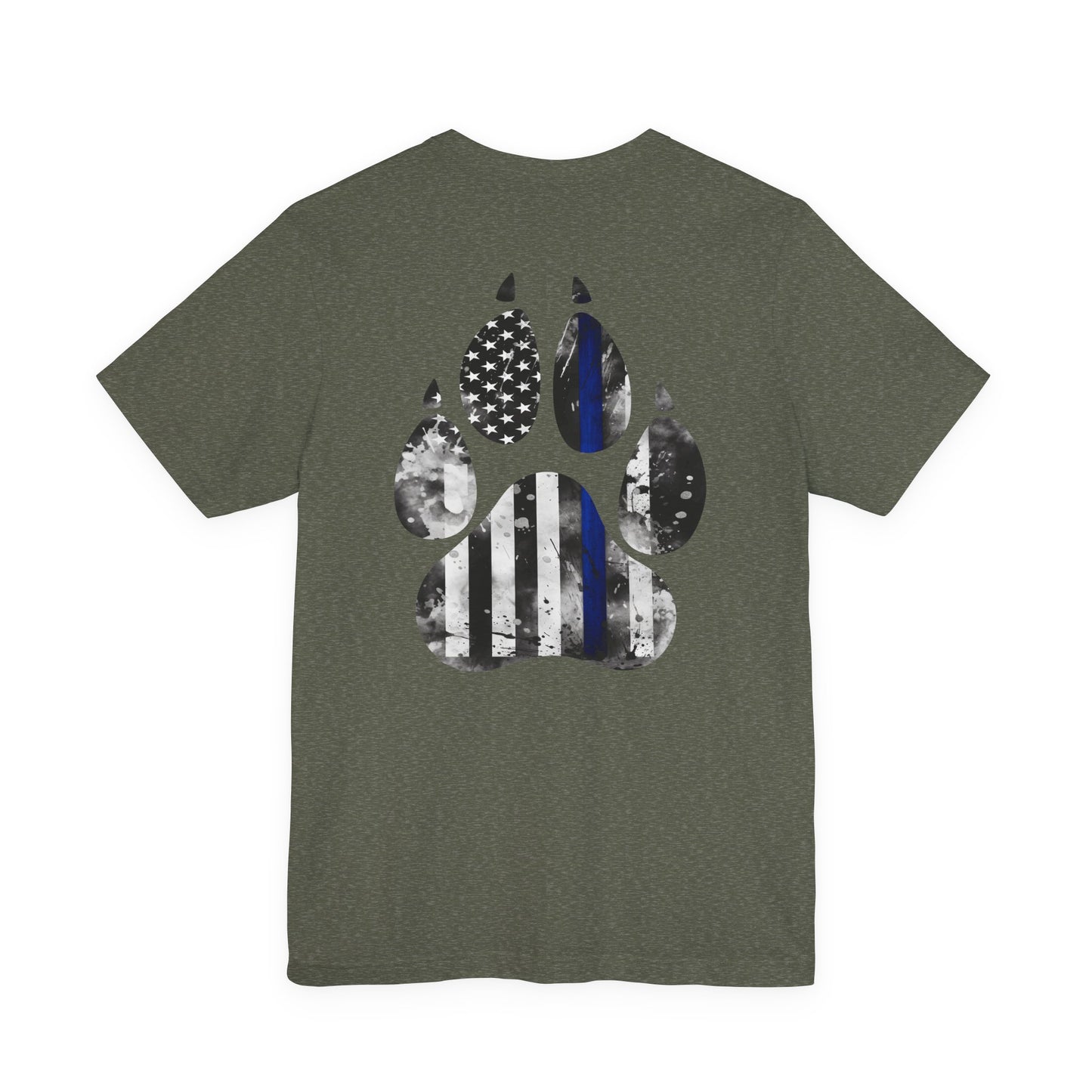 K9 Blue Line Paw Print Tee