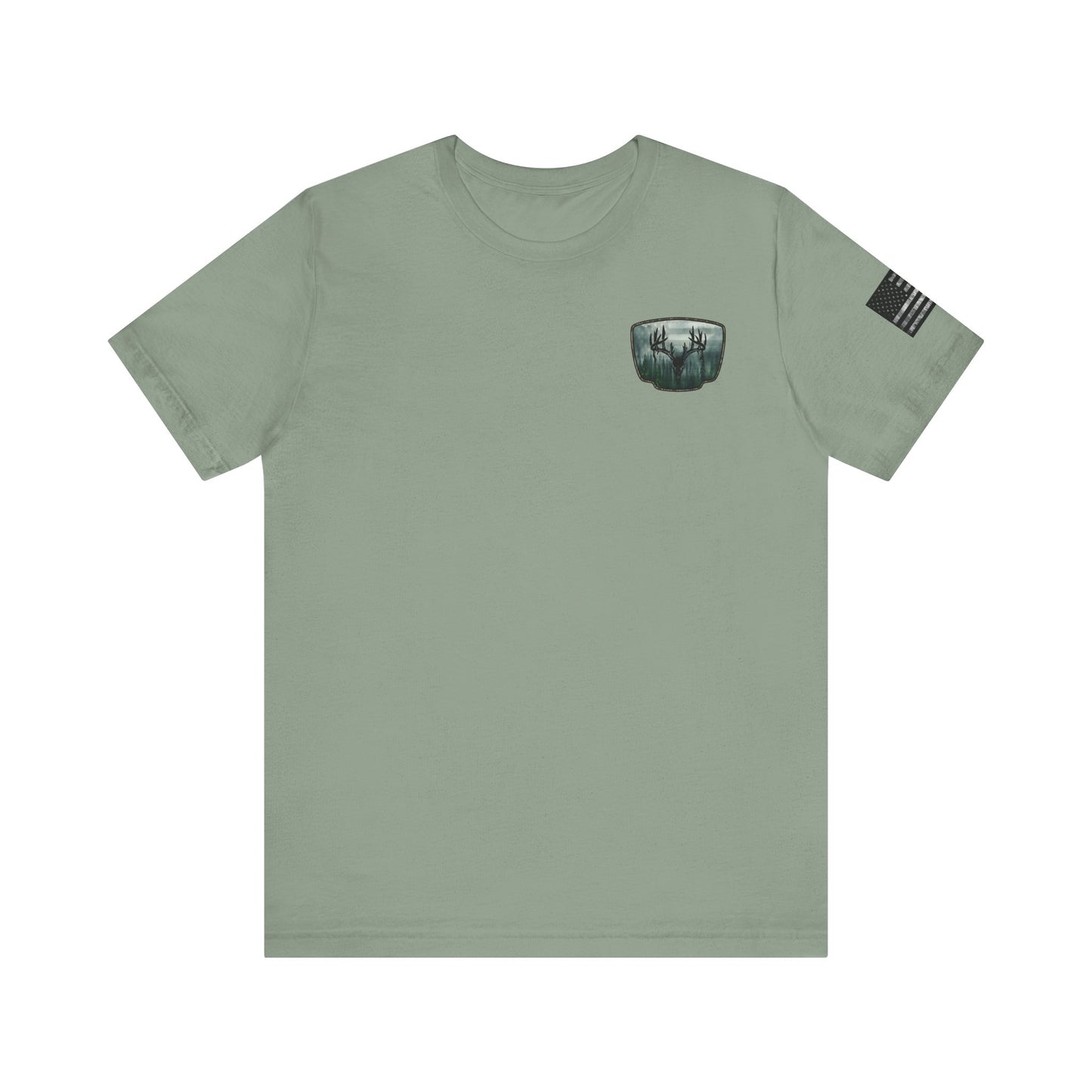 Deer Skull Forest Flag Hunting Tee