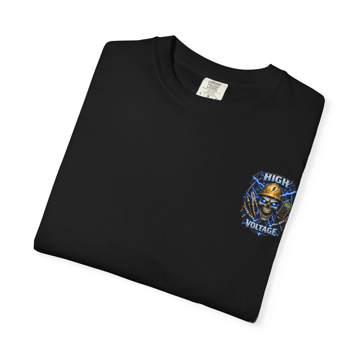 High Voltage Skull T-Shirt — Electrician Safety Graphic Tee