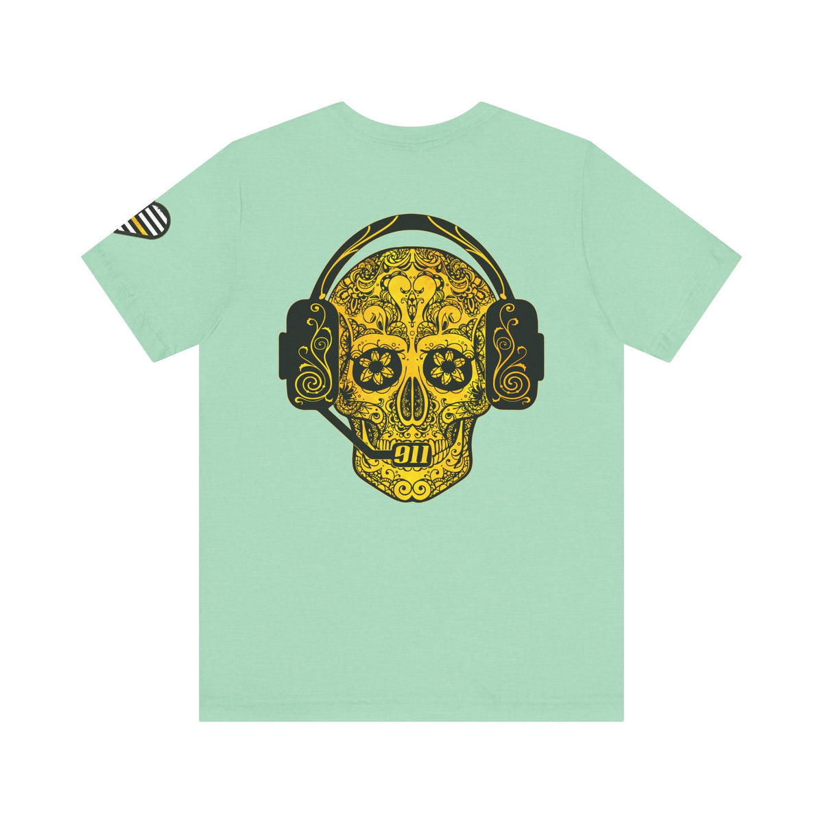 Shot Caller Sugarskull Tee, Dispatcher T-Shirt, 911 Operator Shirt, Unisex Jersey Tee, Short Sleeve Top