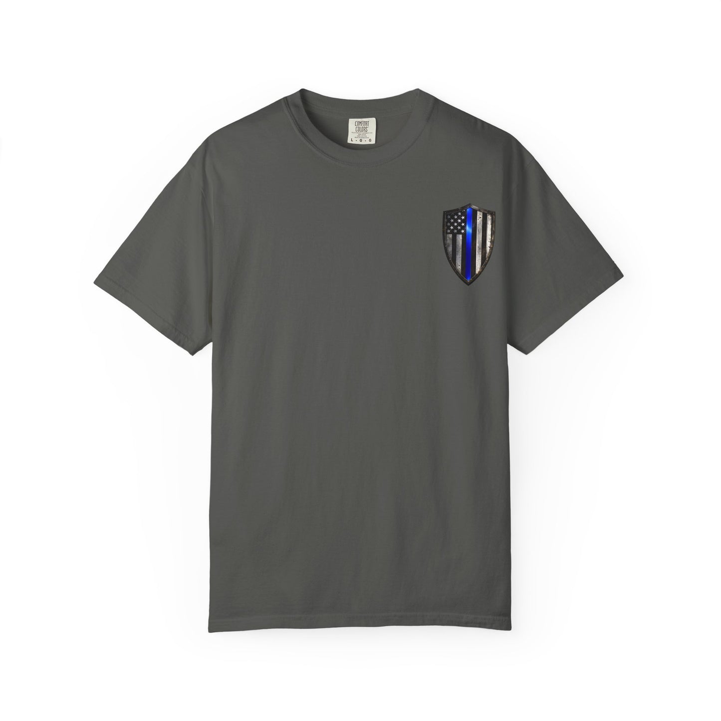 Thin Blue Line Skull T-Shirt — American Flag Police Support Tee