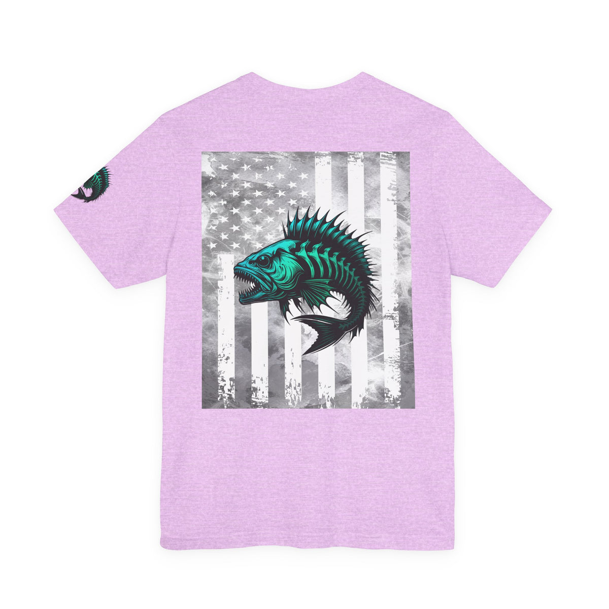 Fishing Grunge American Flag Tee, Patriotic USA Shirt, Vintage American Flag