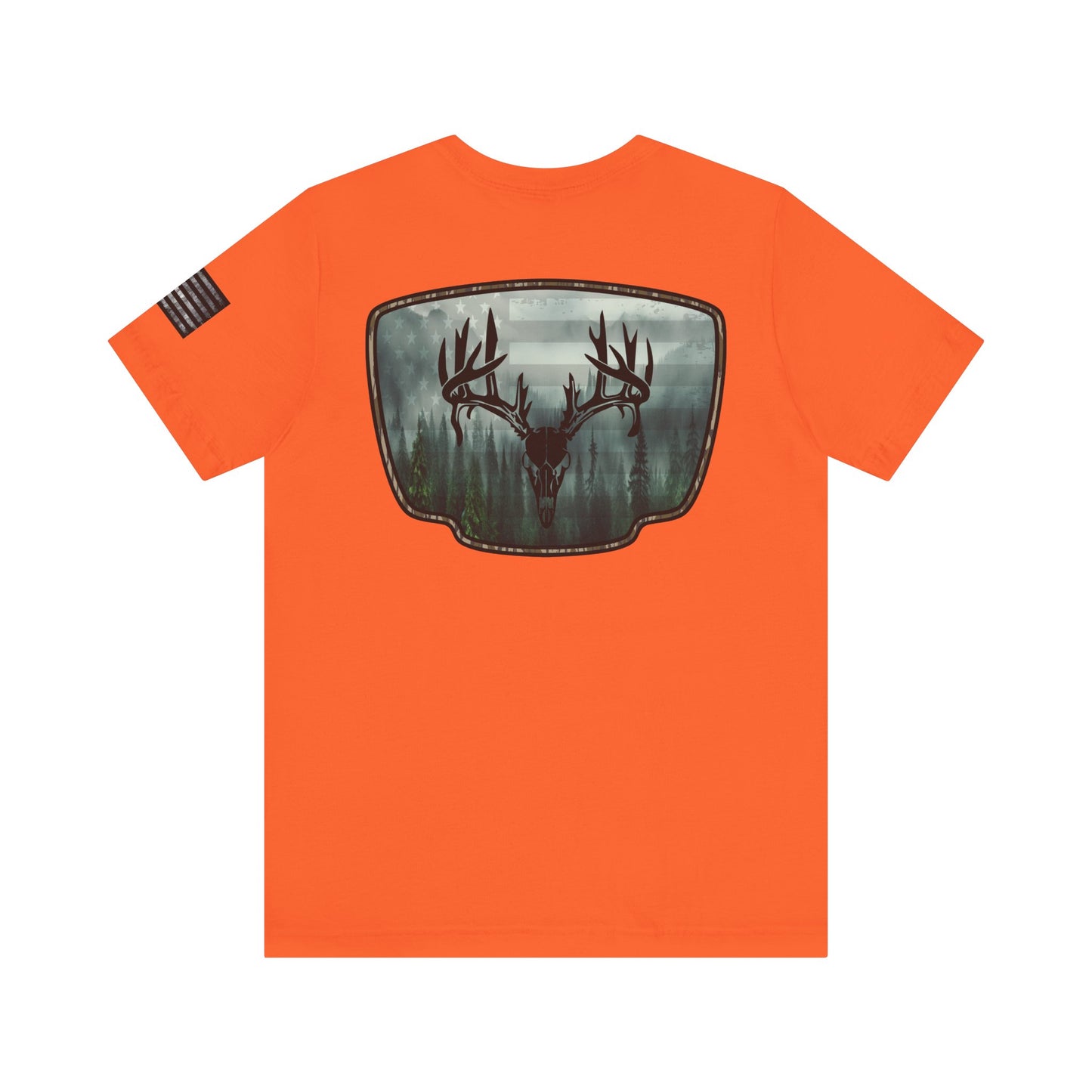 Deer Skull Forest Flag Hunting Tee