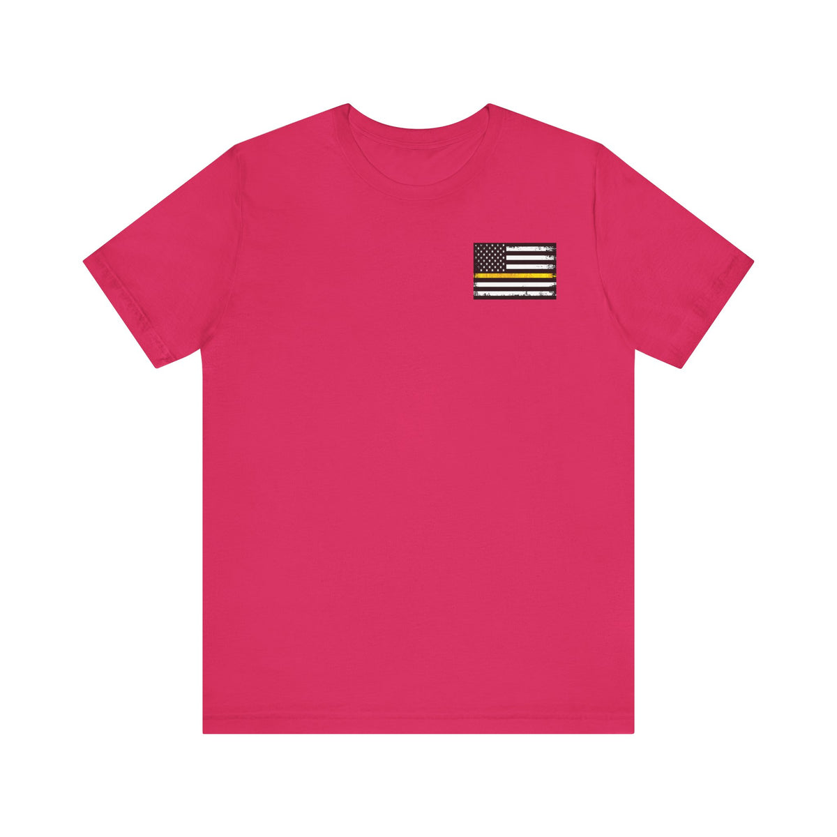 Thin Yellow Line American Flag Tee, Dispatcher Gift, Unisex T-Shirt, 911 Operator Shirt, Patriotic Graphic Tee