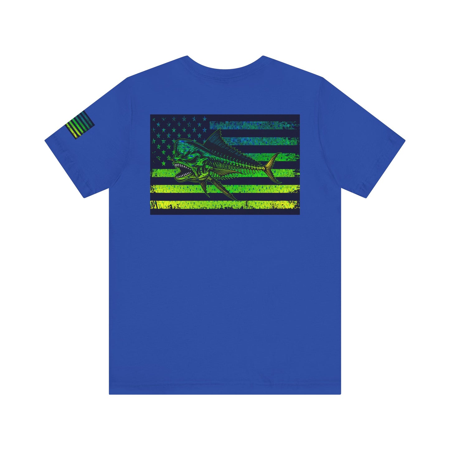 The Mahi Angler Grunge American Flag Tee, Patriotic USA Shirt, Vintage American Flag