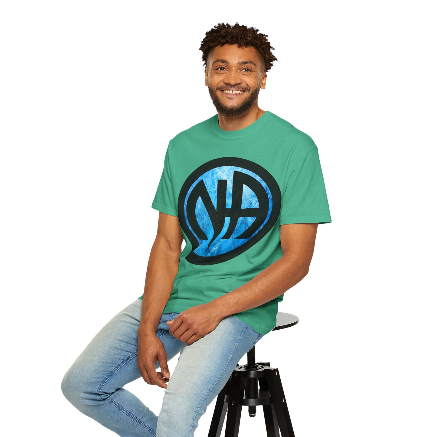 Narcotics Anonymous NA Logo – Blue Ice & Black Recovery Symbol Art T-Shirt, Recovery T-Shirt