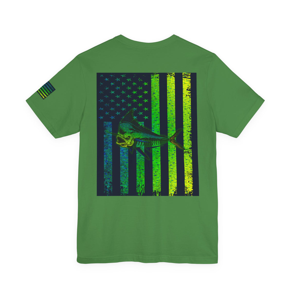 Mahi Angler Grunge American Flag Tee, Patriotic USA Shirt, Vintage American Flag