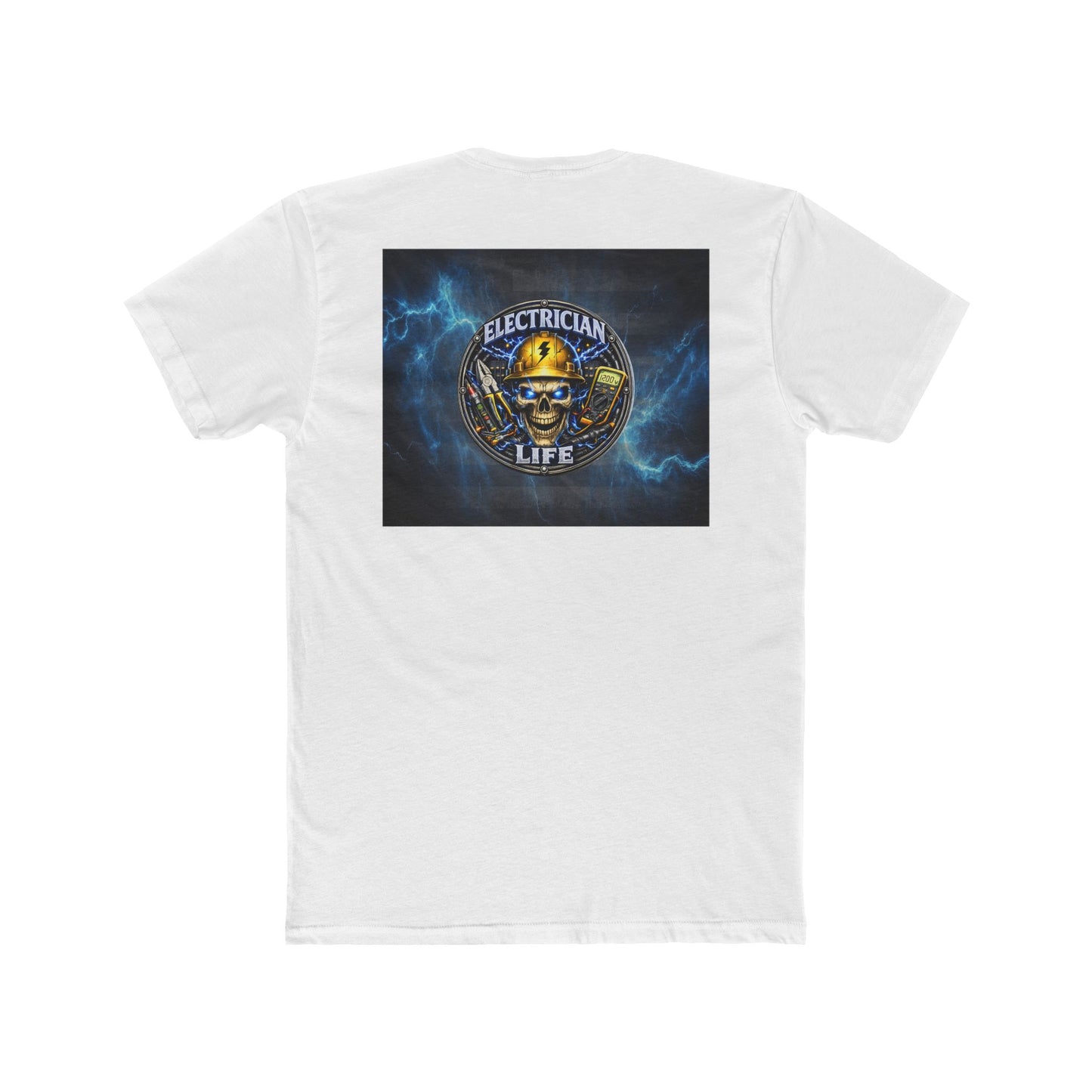 Electrician Life T‑Shirt — Electrician Skull Logo Crew Tee