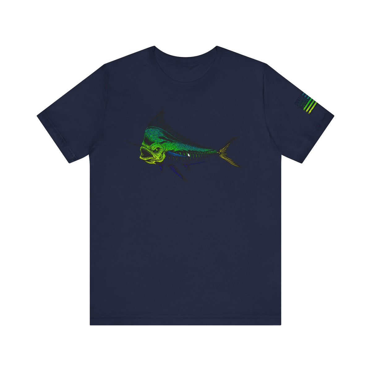 Mahi Angler Grunge American Flag Tee, Patriotic USA Shirt, Vintage American Flag