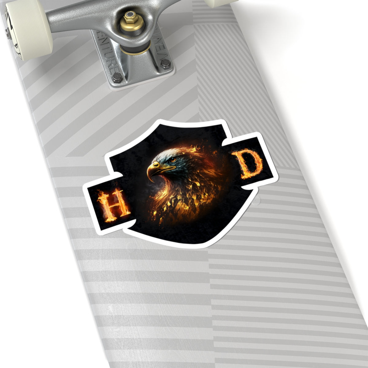 Fire Eagle HD Design | Flaming Harley Bald Eagle Graphic for Biker Apparel, Decals & Garage Art, ArtKiss-Cut Stickers