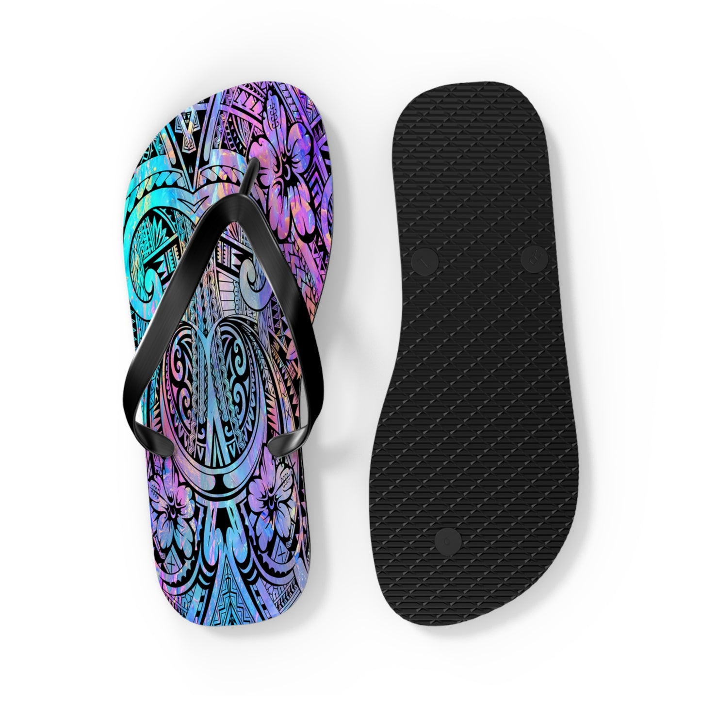 Polynesian Dream Flip Flops | Summer Beach Sandals, Vacation Footwear, Festival Style, Gift for Her