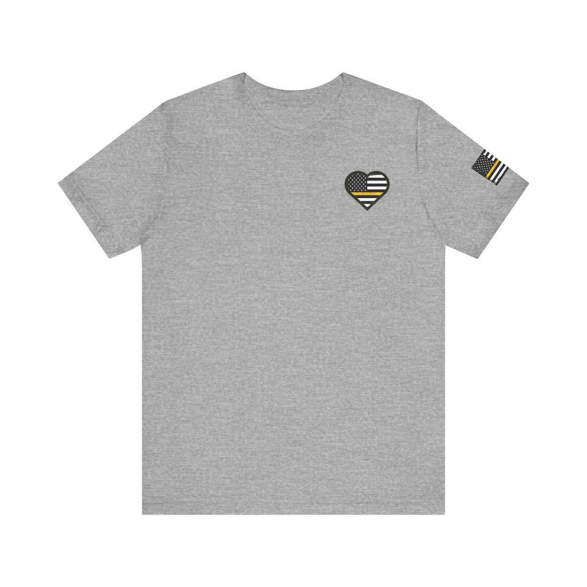 911 Dispatcher Sugar Skull Unisex Tee, Dispatcher Gift, Day of the Dead Shirt, Thin Gold Line,