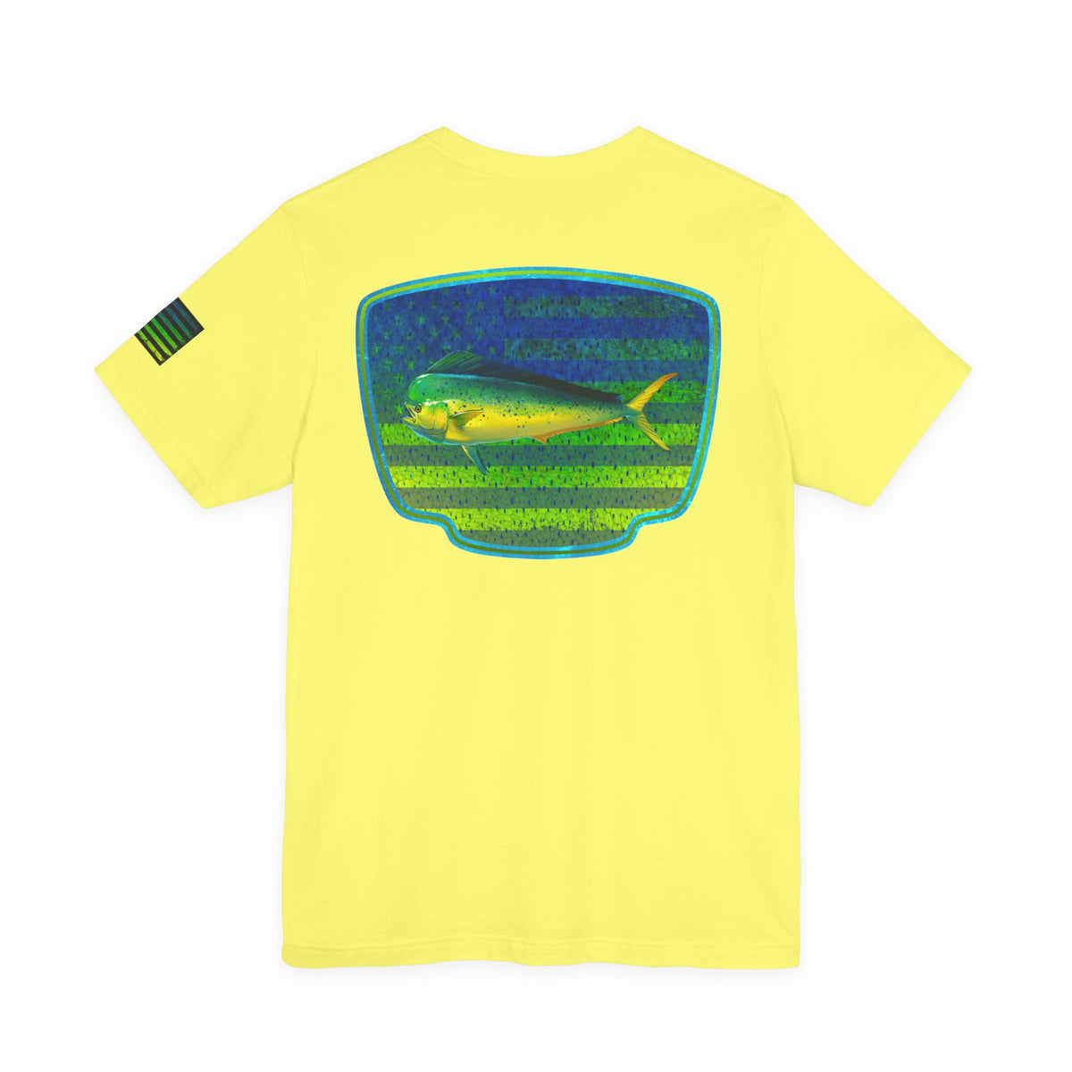 Mahi Mahi American Flag Fishing T-Shirt – Bold Offshore Graphic Tee