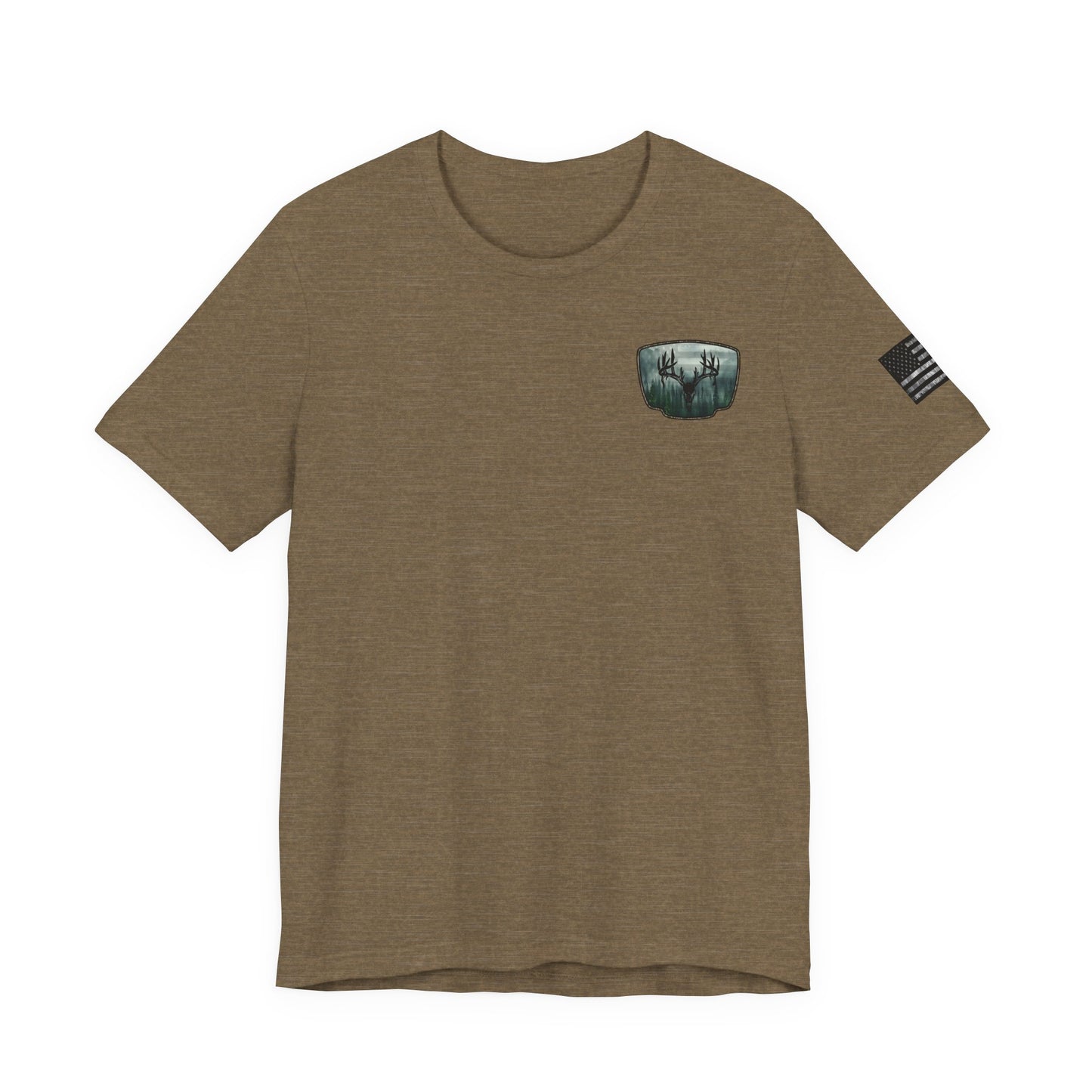 Deer Skull Forest Flag Hunting Tee