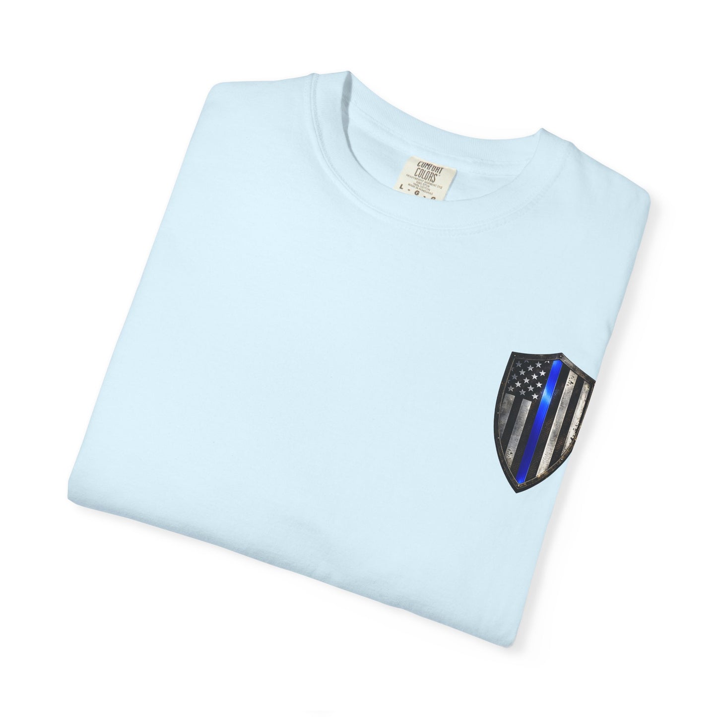Thin Blue Line Skull T-Shirt — American Flag Police Support Tee