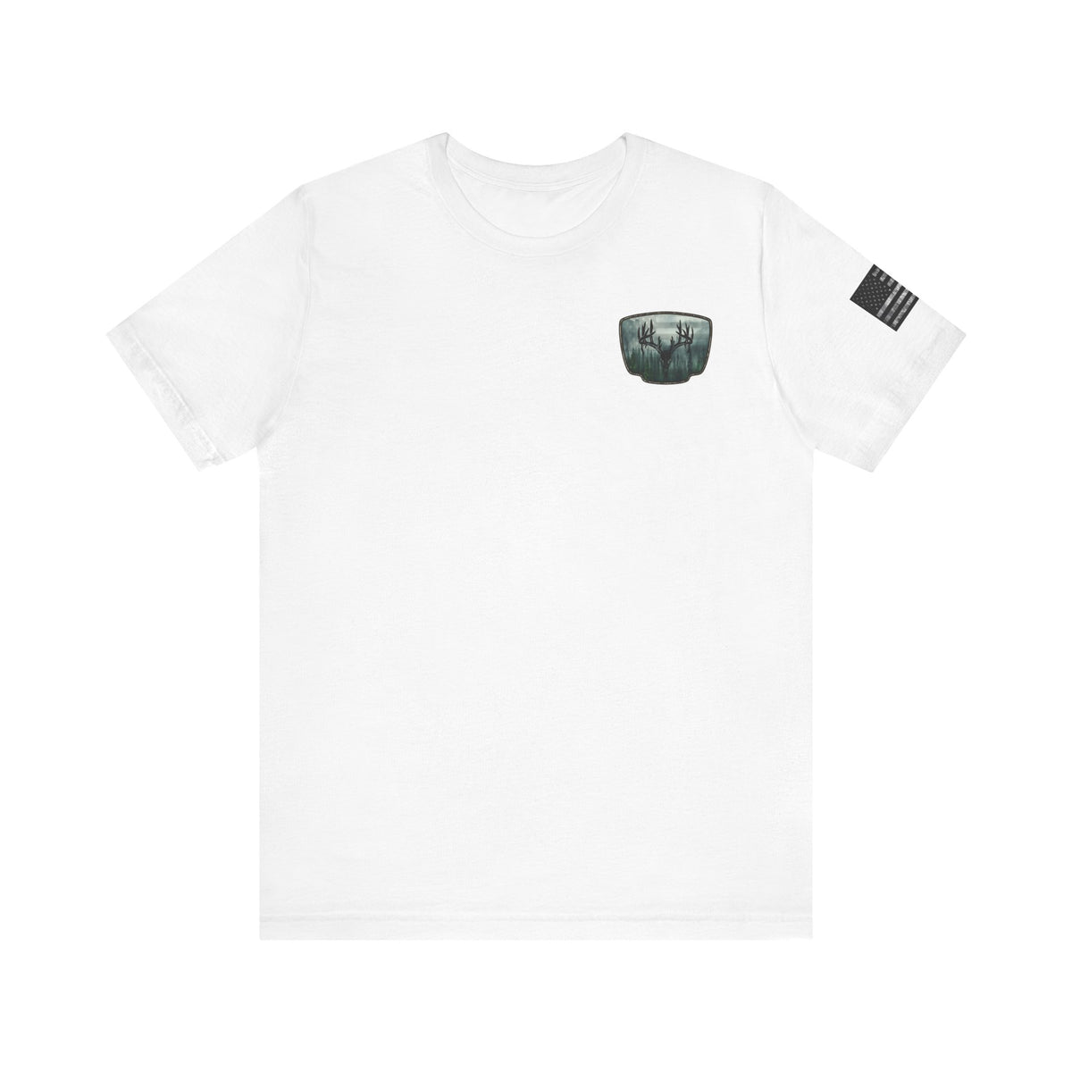 Deer Skull Forest Flag Hunting Tee
