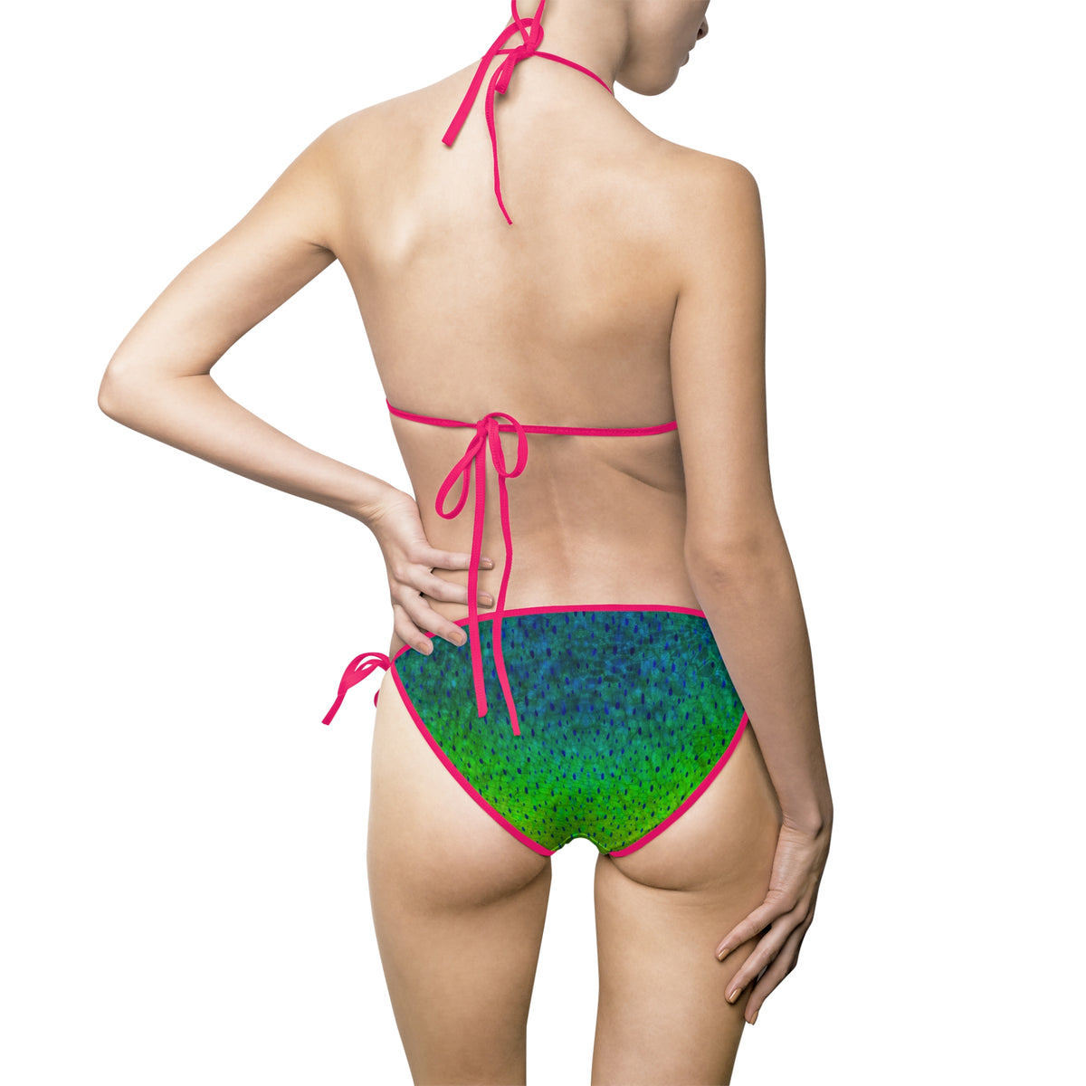 Mahi Mahi Print Bikini – Tropical Fish Scale Swimsuit for Women