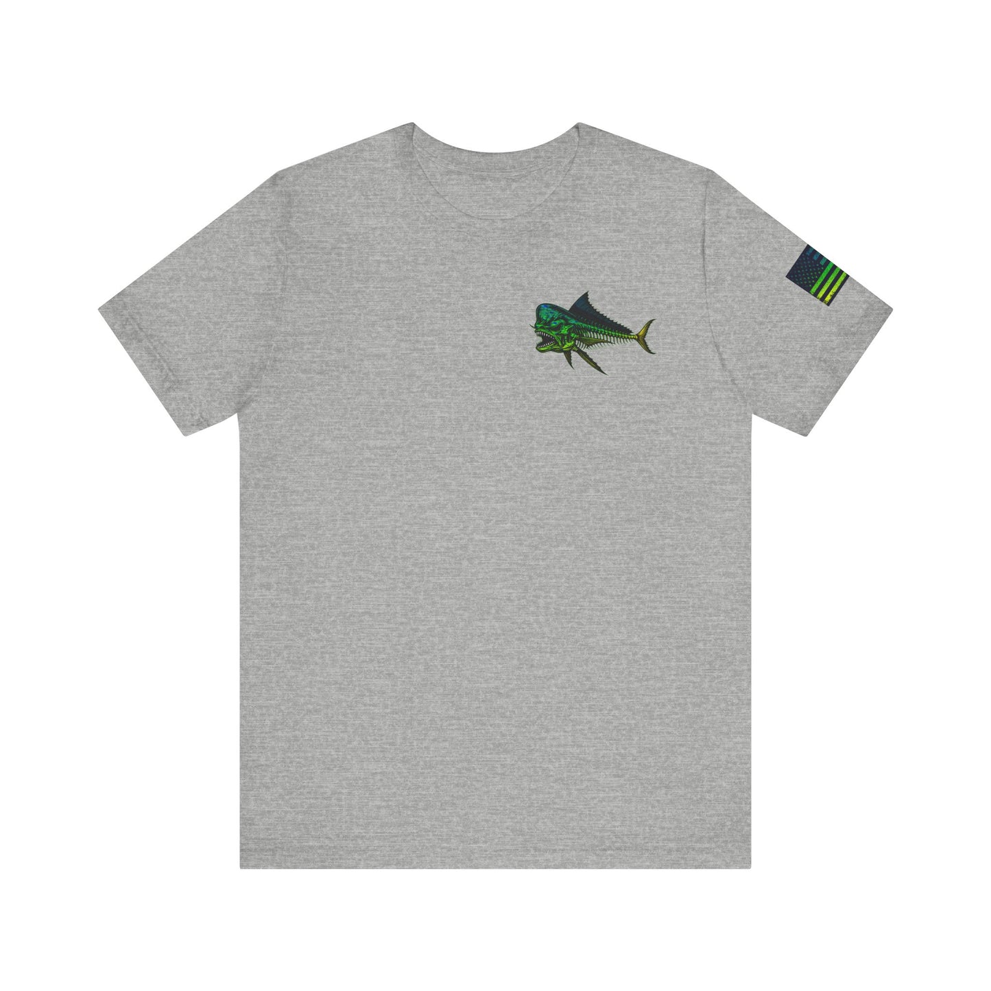 The Mahi Mahi Grunge Tee, Patriotic USA Shirt, Vintage American Flag