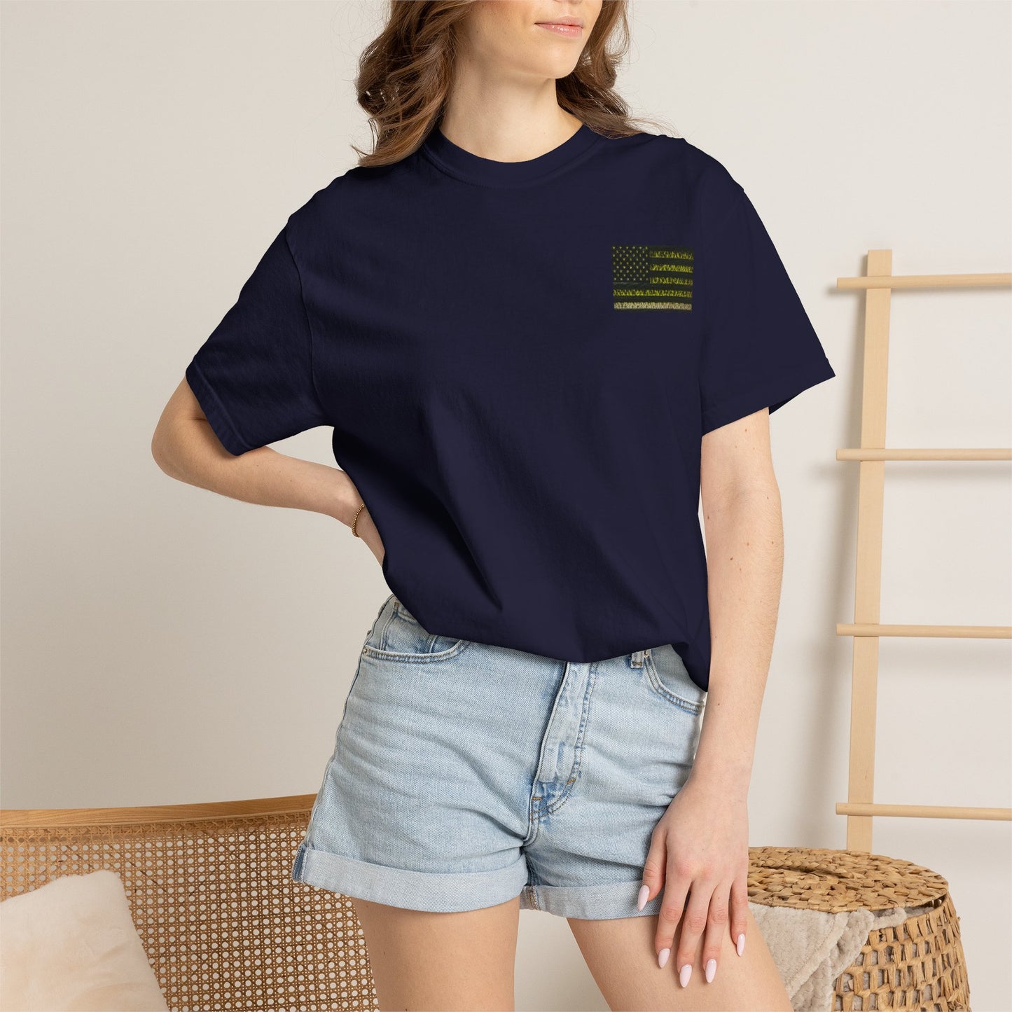 Bass Life T-Shirt — Retro American Flag Bass Fishing Tee