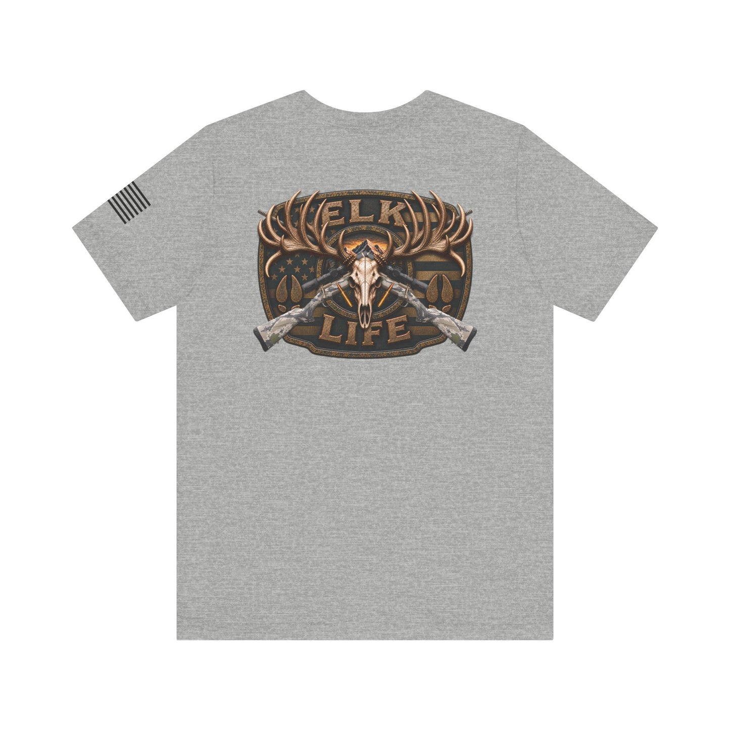 Elk Life Rifle Hunting T-Shirt – WRAEVN OUTDOORS American Big Game Hunter Tee