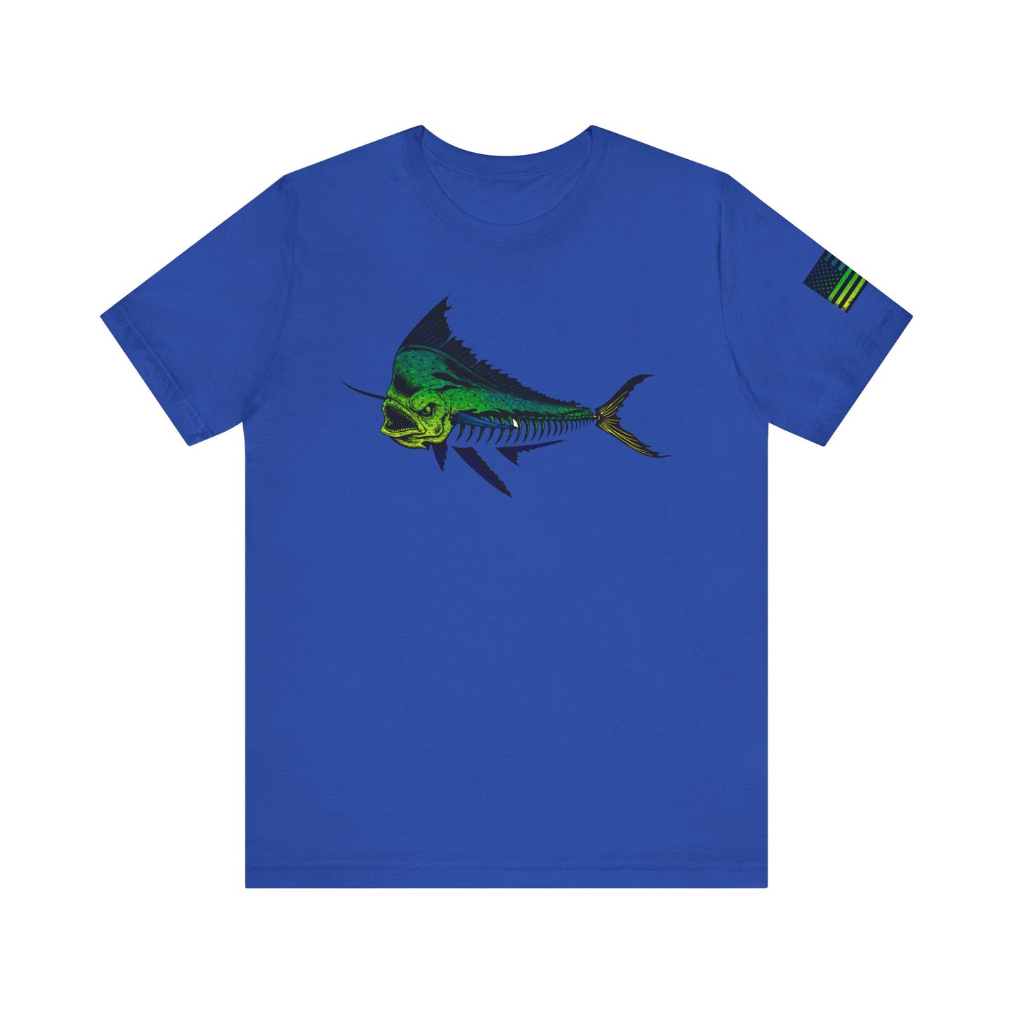 Mahi Angler Grunge American Flag Tee, Patriotic USA Shirt, Vintage American Flag