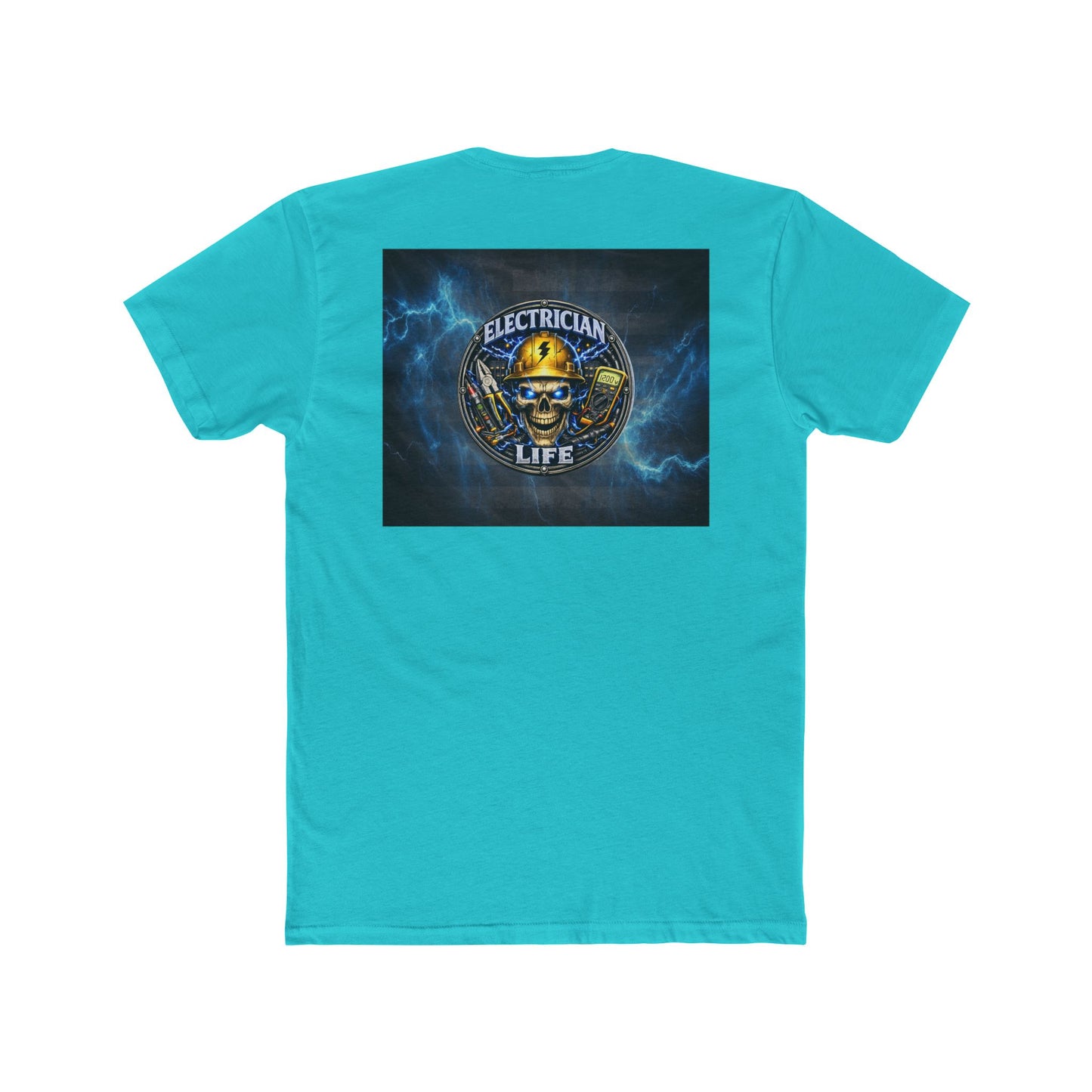 Electrician Life T‑Shirt — Electrician Skull Logo Crew Tee