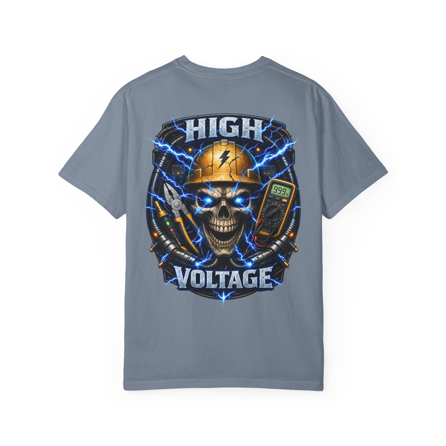 High Voltage Skull T-Shirt — Electrician Safety Graphic Tee