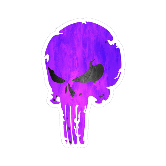 Distressed Skull Warrior Sticker – Bold Urban Graphic for Laptops, Water Bottles & More