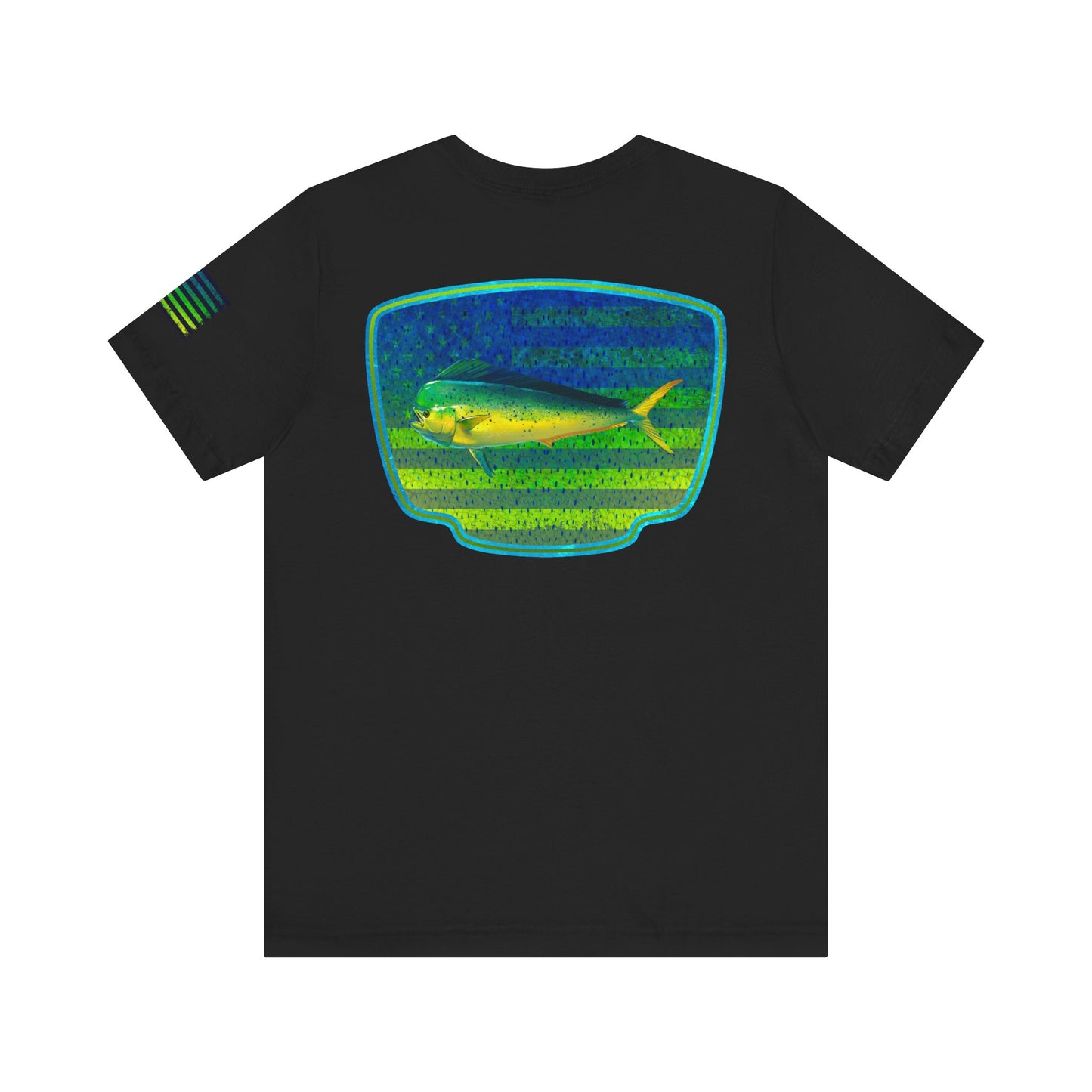Mahi Mahi American Flag Fishing T-Shirt – Bold Offshore Graphic Tee