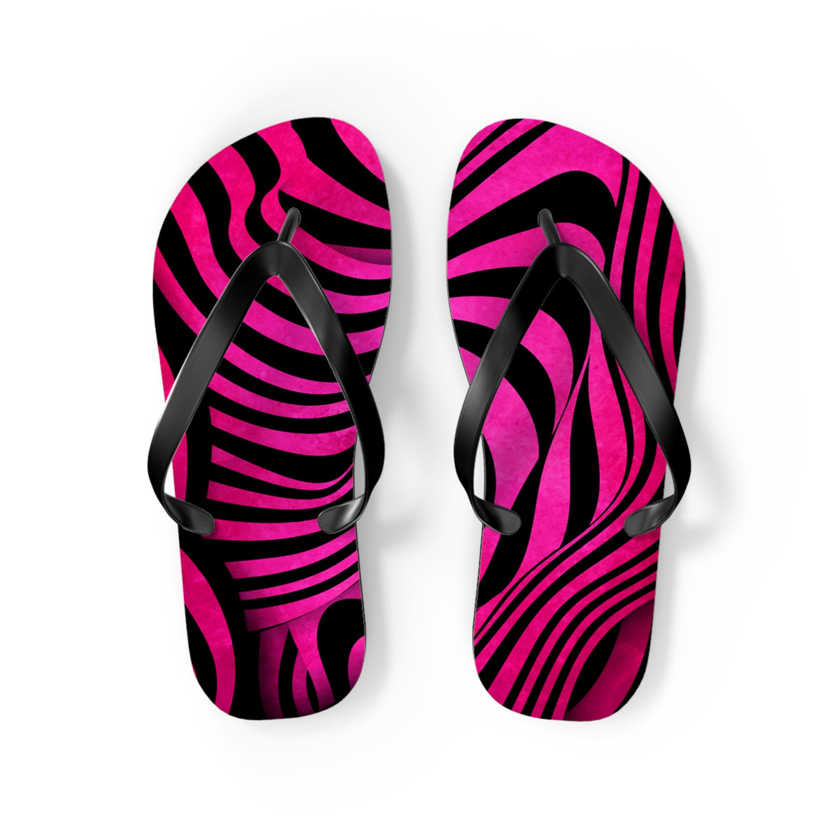 Stylish Zebra Print Flip Flops, Trendy Summer Sandals, Beach Footwear, Vacation Slippers, Poolside Essentials