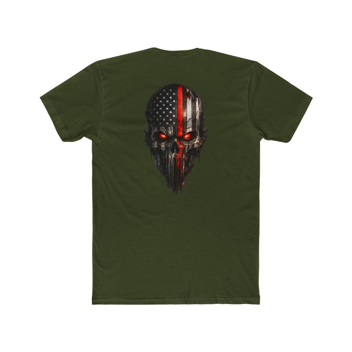 Skull Flag Tee — Distressed American Flag Skull T-Shirt
