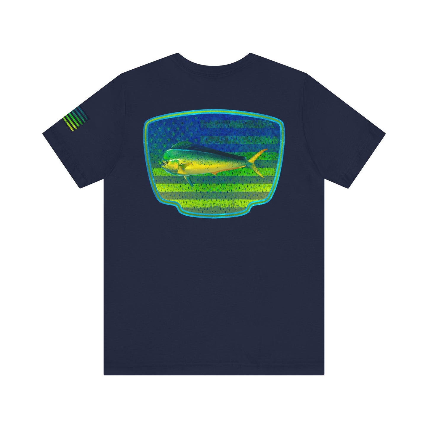 Mahi Mahi American Flag Fishing T-Shirt – Bold Offshore Graphic Tee