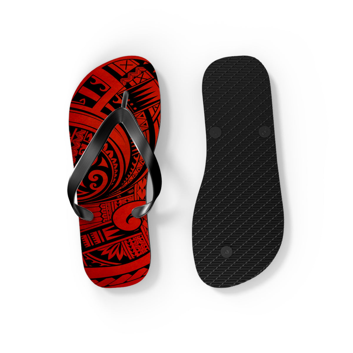 Polynesian Tribal Flip Flops, Summer Footwear, Vacation Sandals, Beach Accessories, Boho Flip Flops