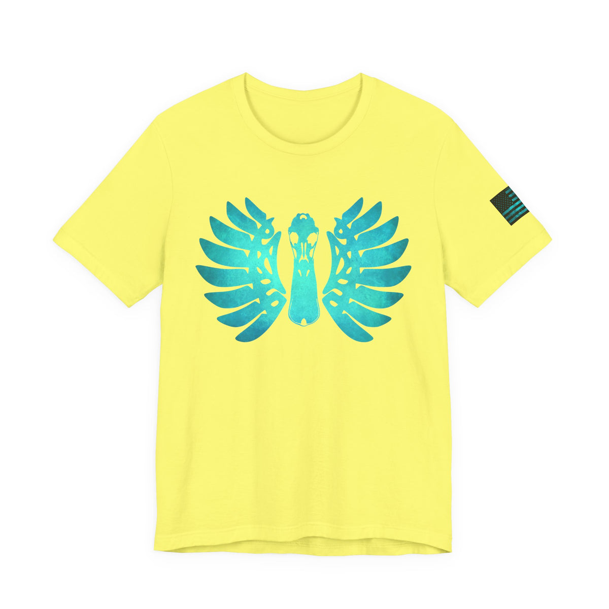 Duck Skull Wings T-Shirt – Ice Blue Bone-Wing Design, 100% Airlume Cotton Hunting Tee, Breathable & Durable Outdoor Shirt