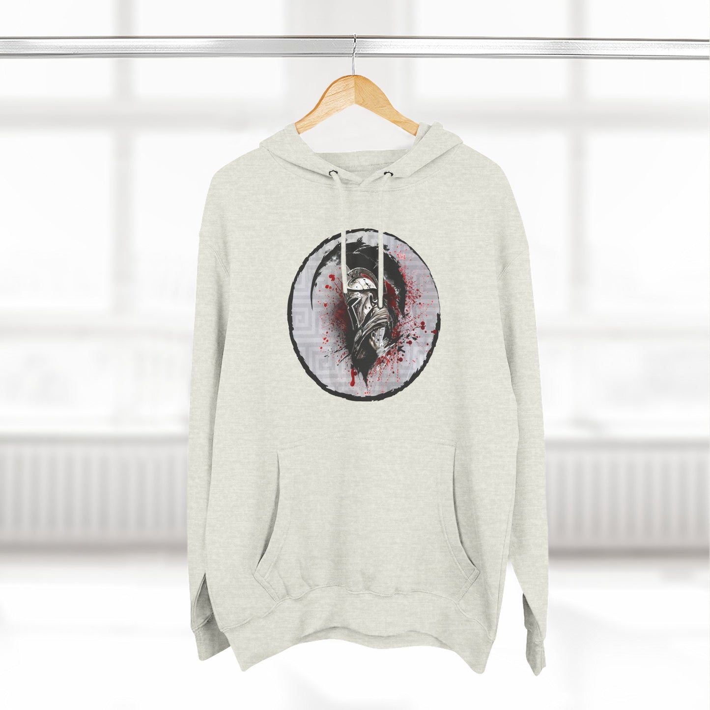 Three-Panel Fleece Hoodie Spartan Warrior