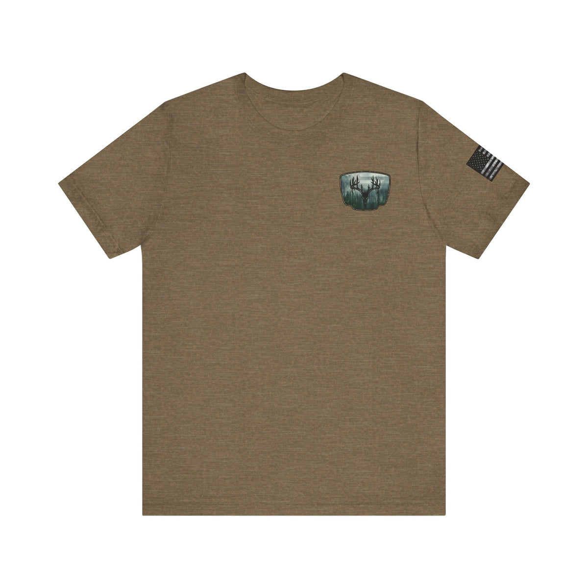 Deer Skull Forest Flag Hunting Tee