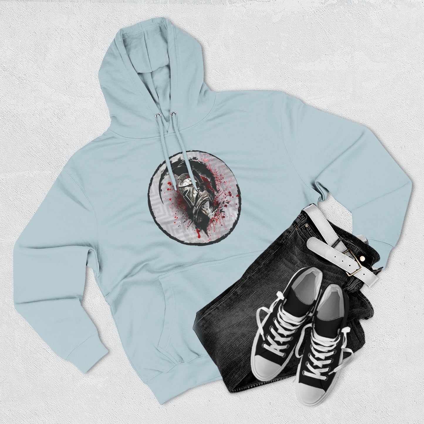 Three-Panel Fleece Hoodie Spartan Warrior