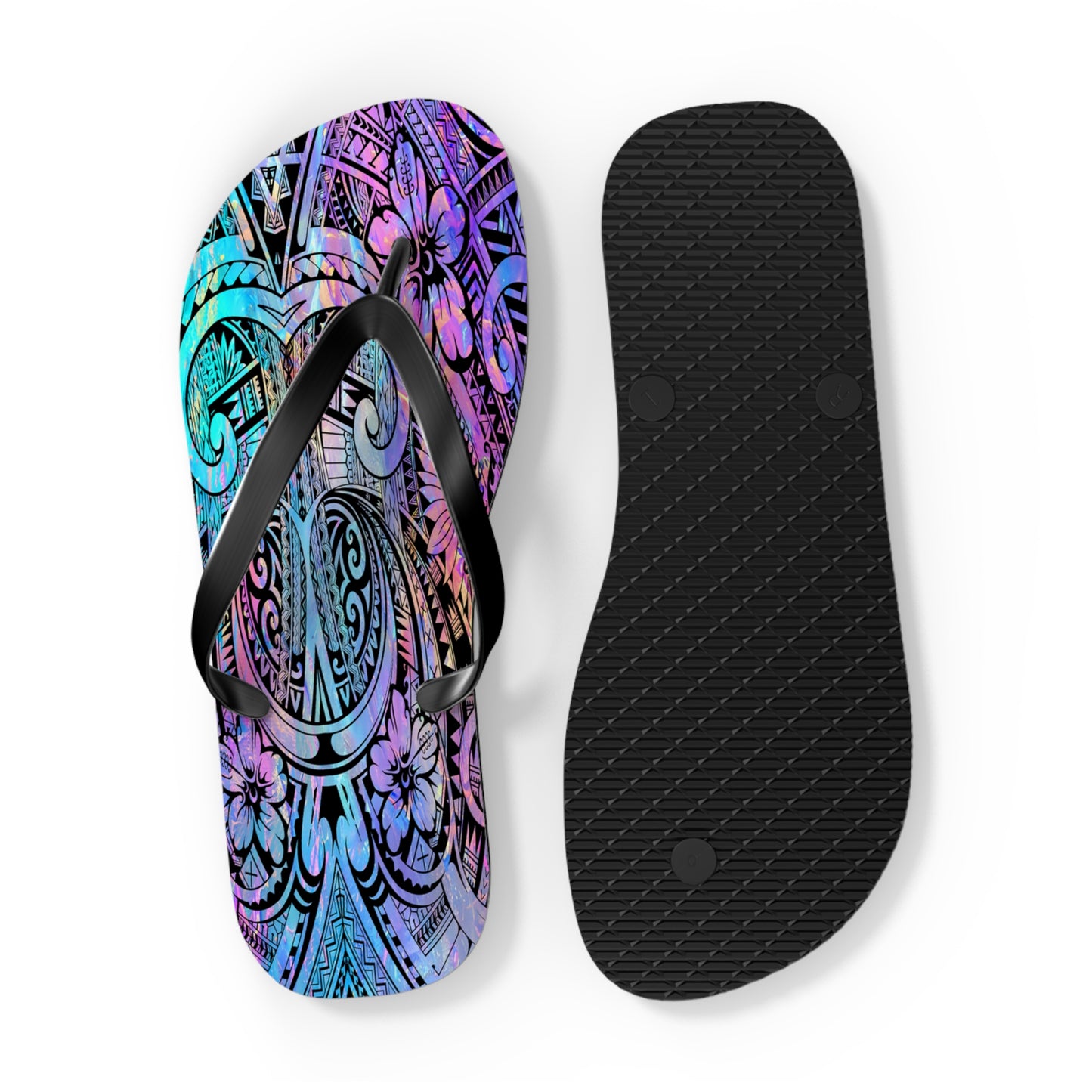 Polynesian Dream Flip Flops | Summer Beach Sandals, Vacation Footwear, Festival Style, Gift for Her
