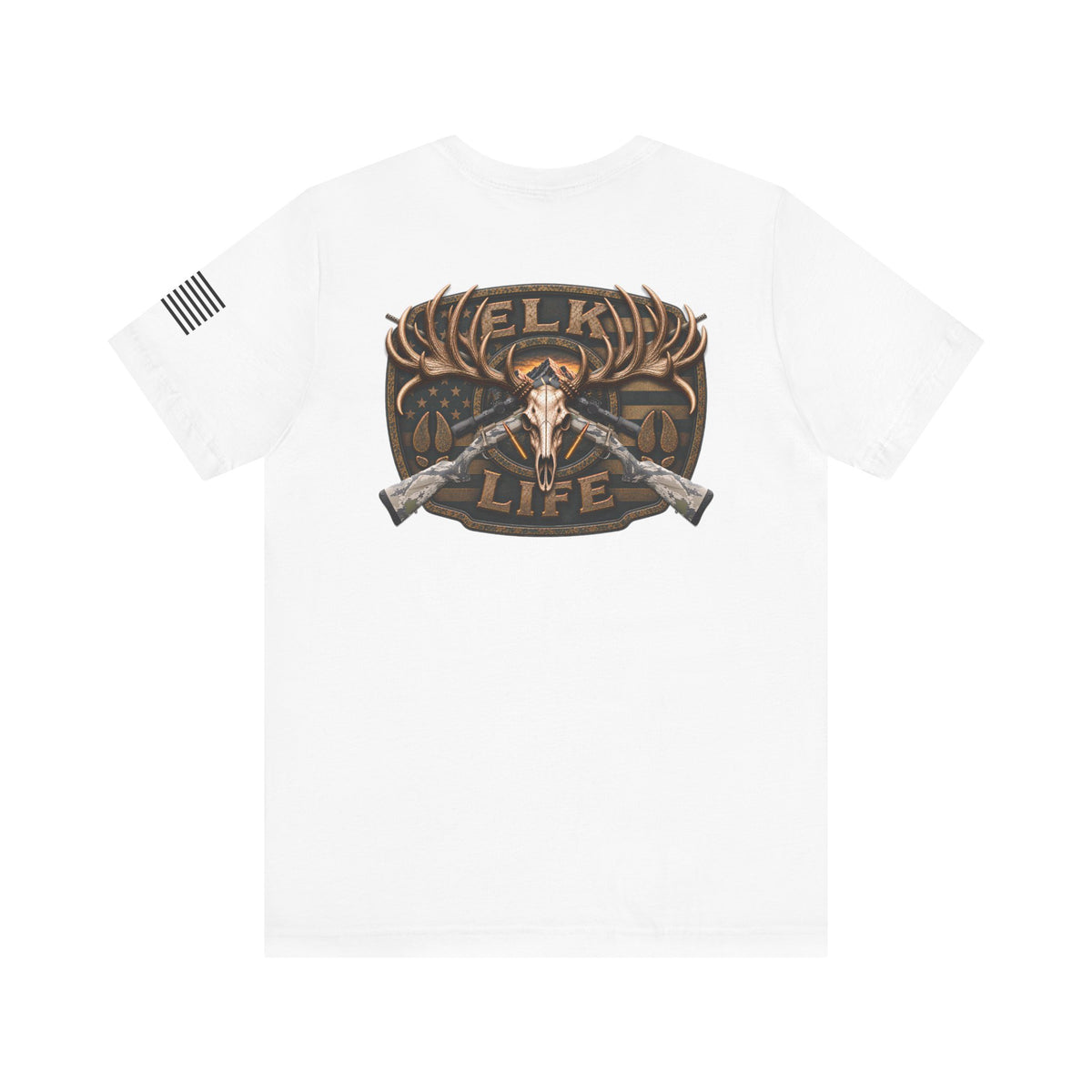 Elk Life Rifle Hunting T-Shirt – WRAEVN OUTDOORS American Big Game Hunter Tee