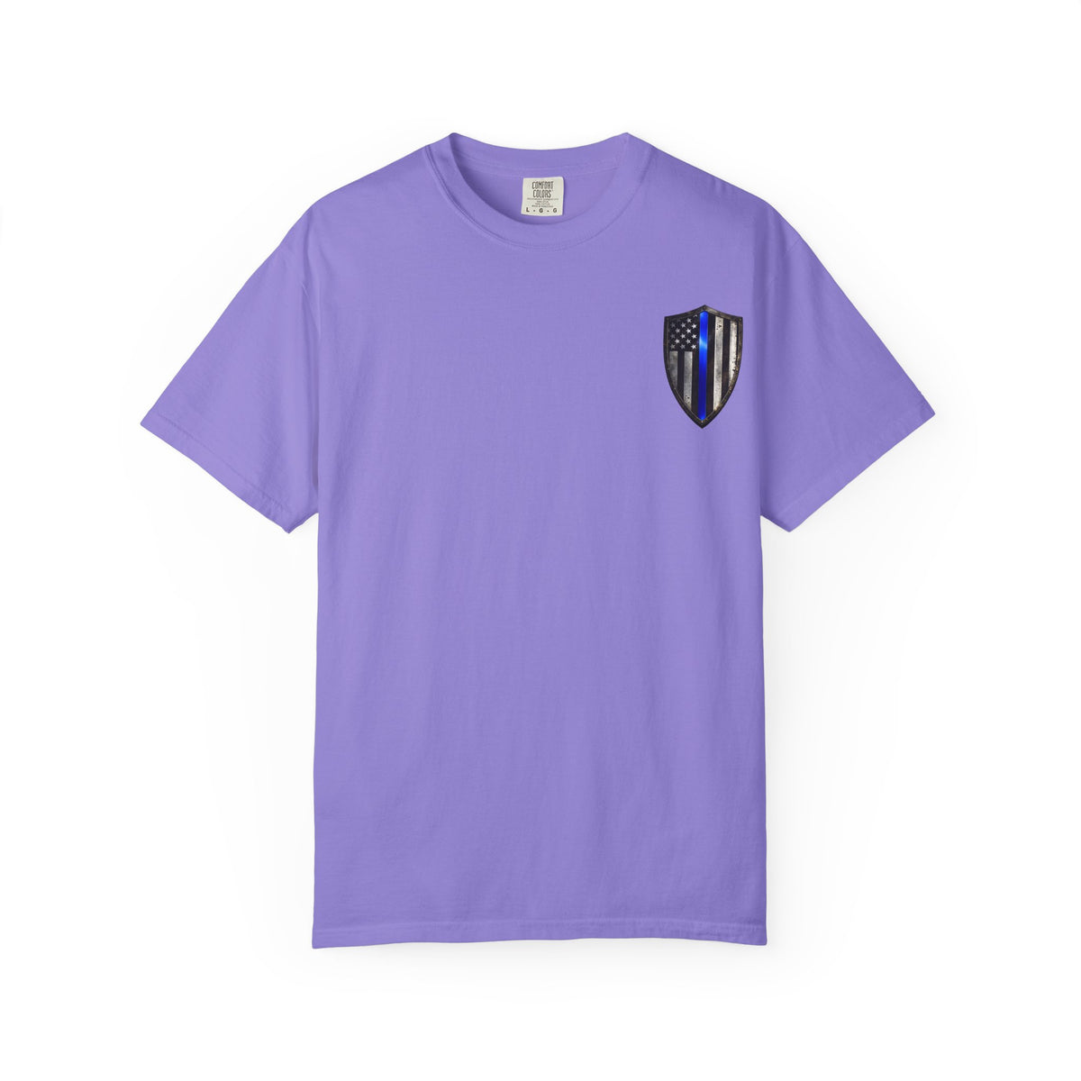 Thin Blue Line Skull T-Shirt — American Flag Police Support Tee
