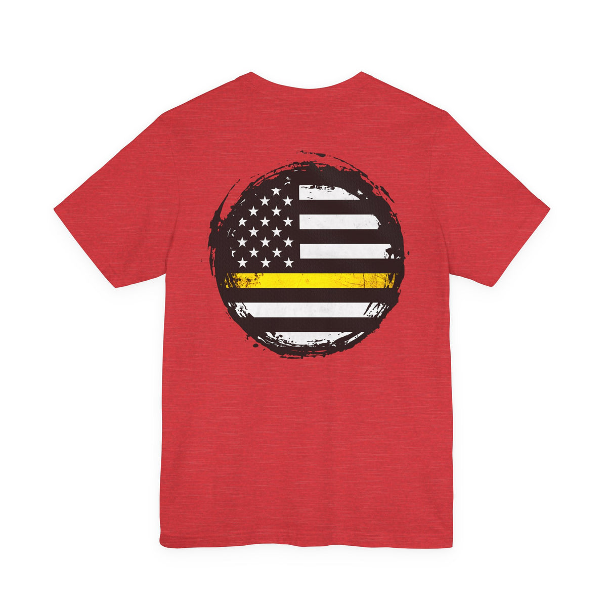 Thin Yellow Line American Flag Tee, Dispatcher Gift, Unisex T-Shirt, 911 Operator Shirt, Patriotic Graphic Tee